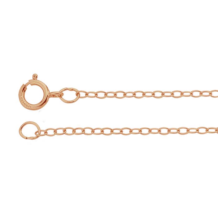 14/20 Rose Gold-Filled Oval Cable Chains