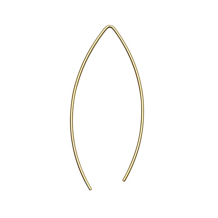 14/20 Yellow Gold-Filled Marquise Ear Wire