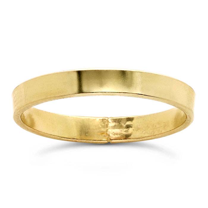 14/20 Yellow Gold-Filled Flat Wire Stackable Rings