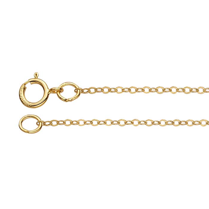 14/20 Yellow Gold-Filled Flat Oval Cable Chains