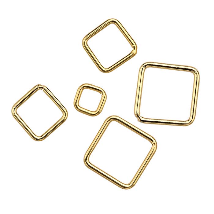 14/20 Yellow Gold-Filled Square Closed Rings