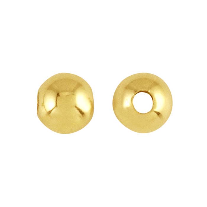 18K Yellow Gold Heavy-Wall Seamless Round Beads