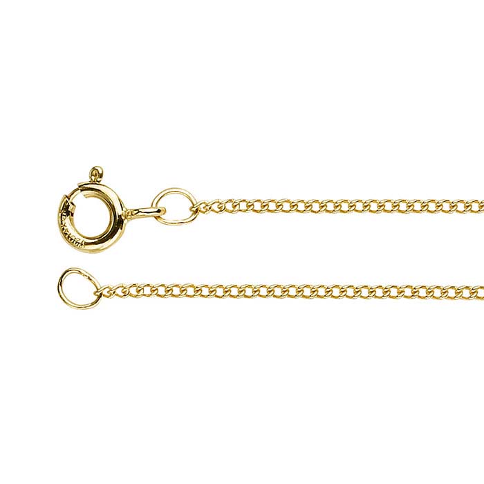 14K Yellow Gold Curb Chains