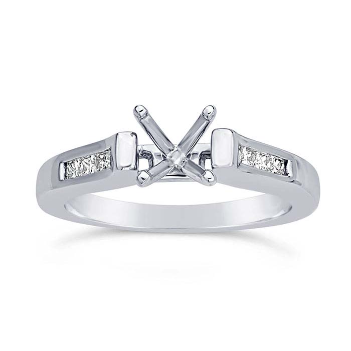 Platinum .75-Ct. Semi-Mount Engagement Ring Mounting