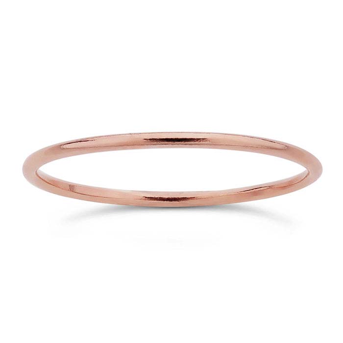 14/20 Rose Gold-Filled Round Wire Stackable Rings