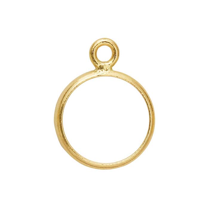 14K Yellow Gold 6mm Open Round Component Mounting