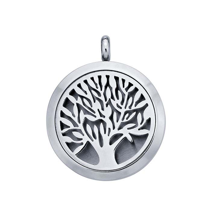 Stainless Steel "Tree of Life" Aromatherapy Locket
