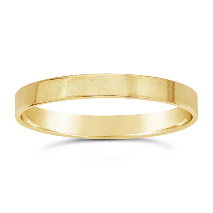 14/20 Yellow Gold-Filled Flat Wire Stackable Rings
