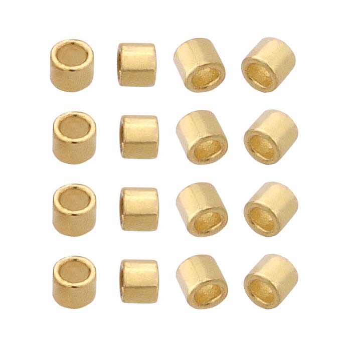 Beadalon® Brass Yellow-Finish Tube Crimp Bead, 1-oz.