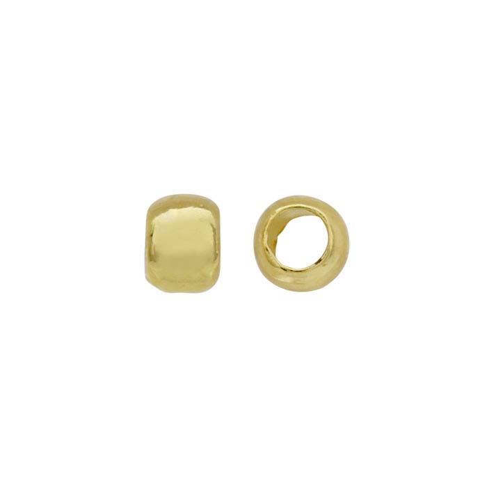 Beadalon® Brass Yellow-Finish 2mm Round Crimp Bead, 1-oz.