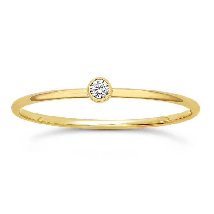 14/20 Yellow Gold-Filled CZ-Set Rings
