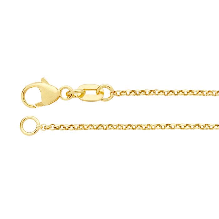 14K Yellow Gold Round Rolo Chains