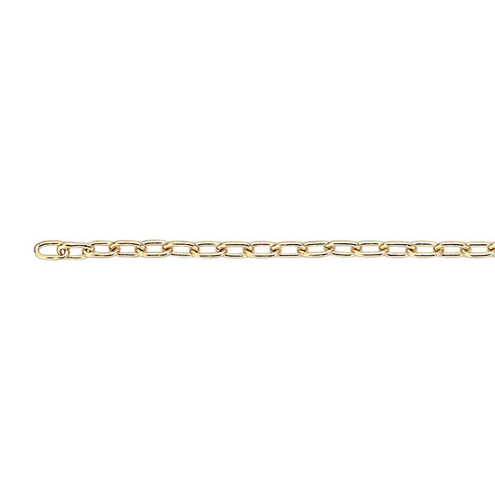 Brass Yellow Gold-Plated 1.7mm Drawn Cable Chain, 100-ft. Spool