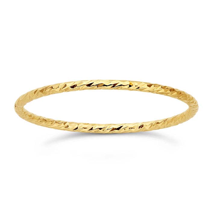 14/20 Yellow Gold-Filled Sparkle Wire Stackable Rings