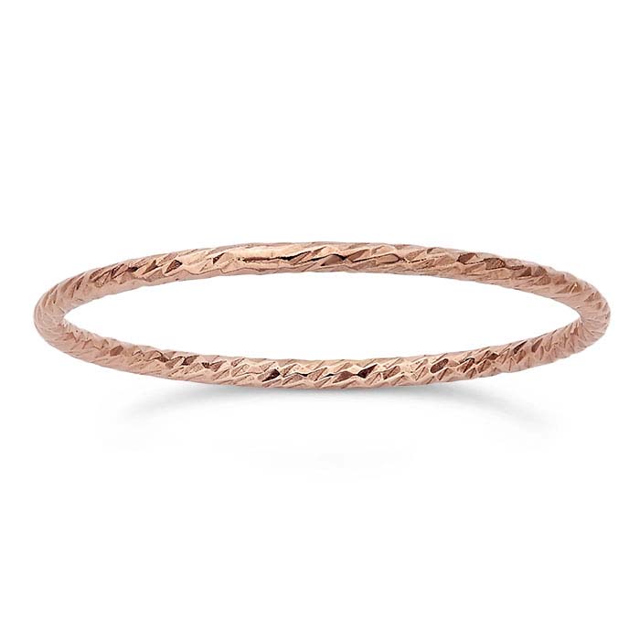 14/20 Rose Gold-Filled Sparkle Wire Stackable Rings