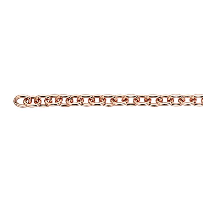Copper 3.1mm Oval Cable Chain, 20-ft. Spool