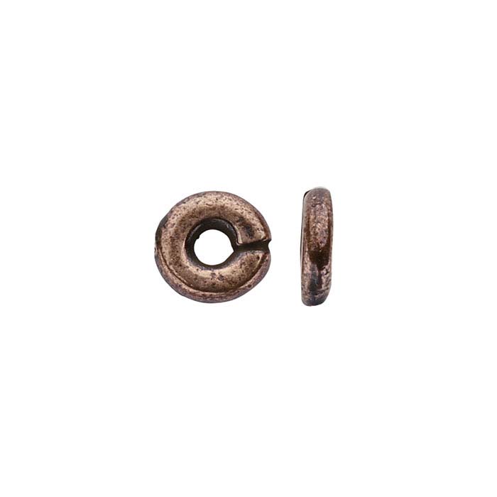 Britannia Pewter Antique Copper-Finish 4mm Spacer Bead