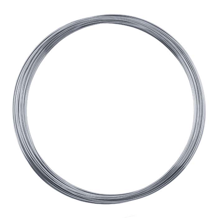 Stainless Steel Necklace Memory Wire Coil, .024" dia., 1-Oz.