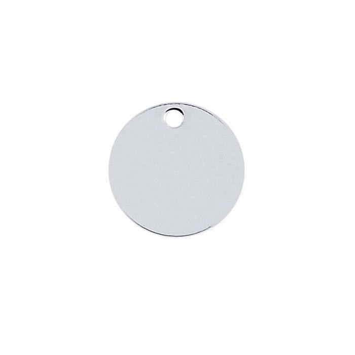 Argentium® Silver 8.9mm Round Tag, 20-Ga., Soft