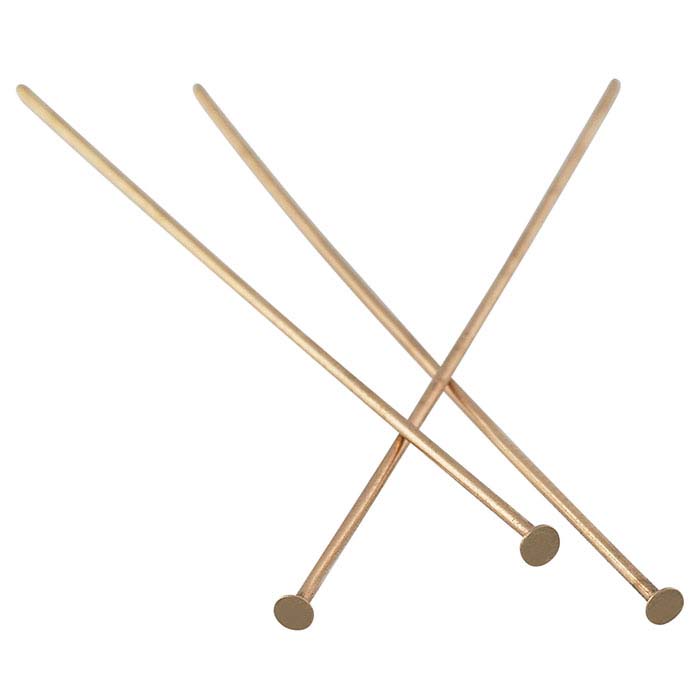 Bronze 2" 1.9mm Flat Head Pin, 1/2-Hard