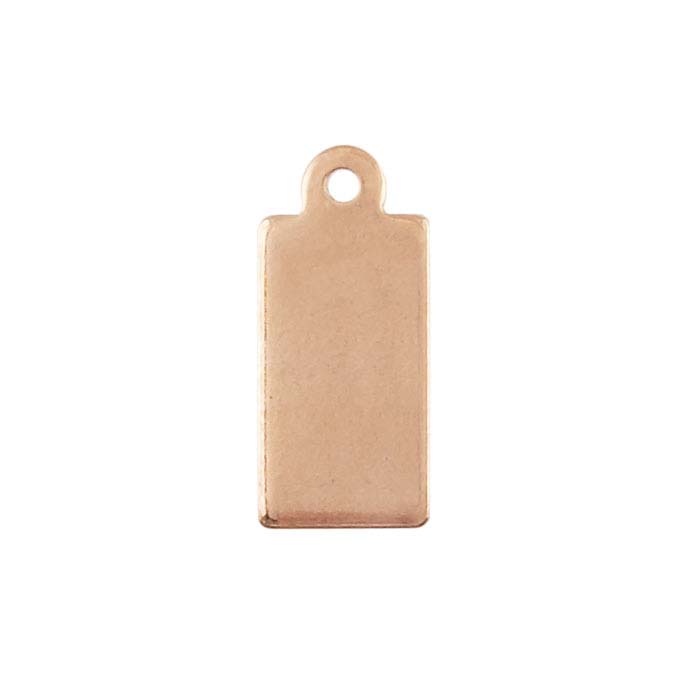 Copper 13.9 x 6.2mm Rectangle Tag, 18-Ga., 1/2-Hard