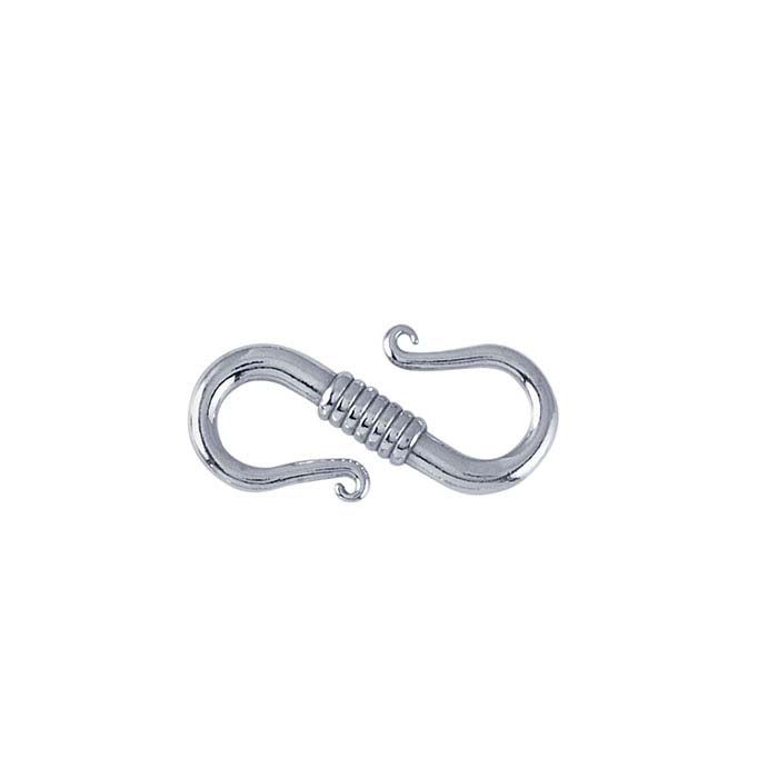Argentium® Silver Coil S-hook Clasp