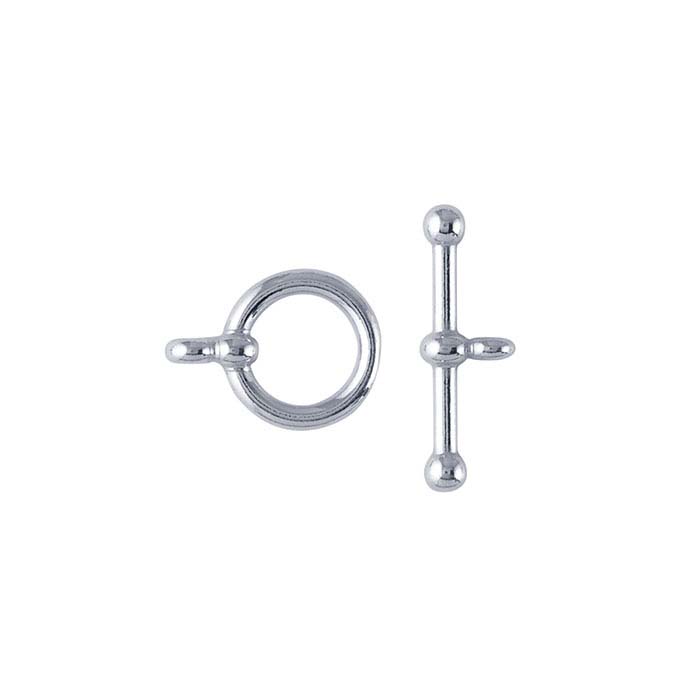 Argentium® Silver Ball-End Toggle Clasps