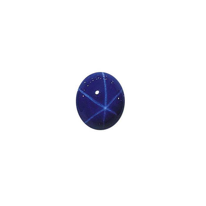 Lab-Created Blue Star Sapphire Oval Cabochons