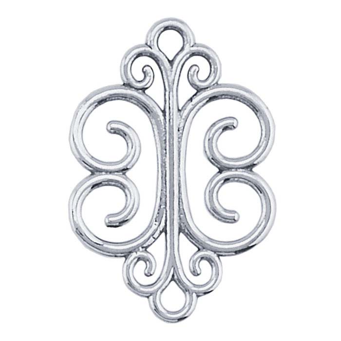 Sterling Silver Filigree Link Component
