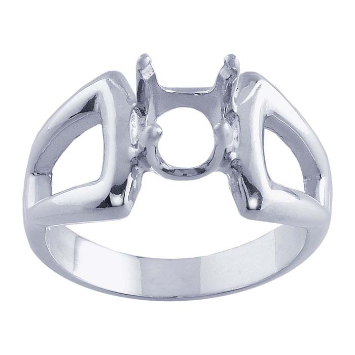 Sterling Silver ReadySet™ 8 x 6mm Oval Ring Mounting