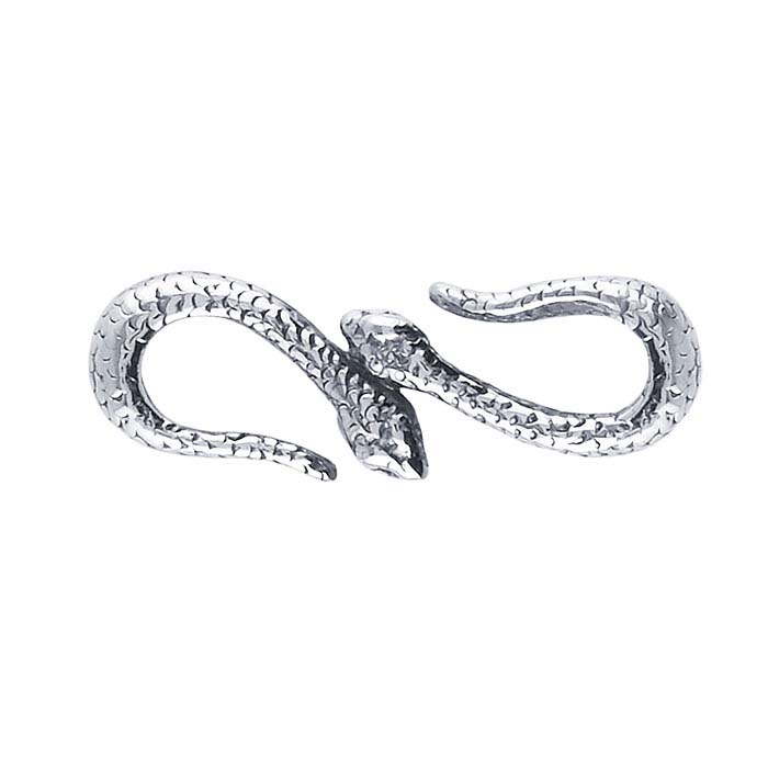 Sterling Silver Double-Snake S-Hook Clasp