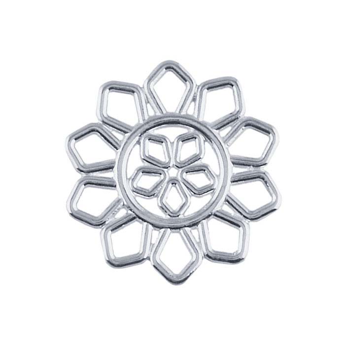 Sterling Silver Filigree Petals Round Component