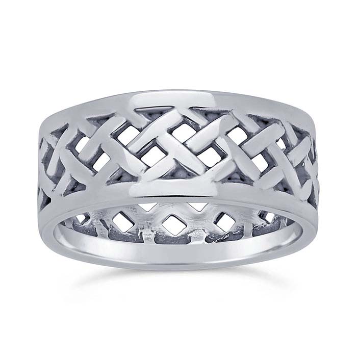 Sterling Silver Oxidized Woven Bands