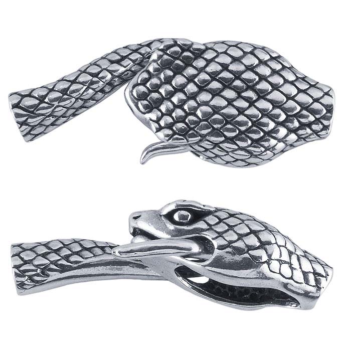 Sterling Silver Snake Hook & Eye Clasp
