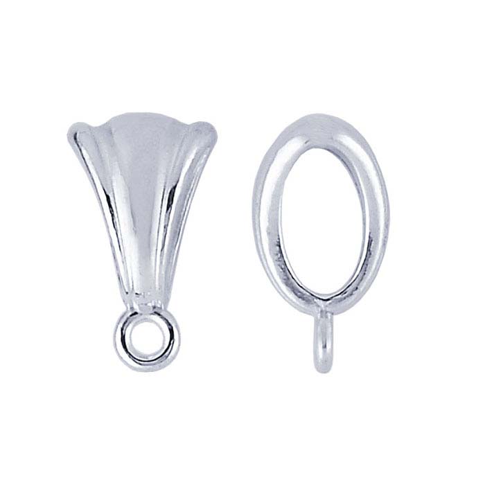 Sterling Silver Pendant Bail with Open Ring