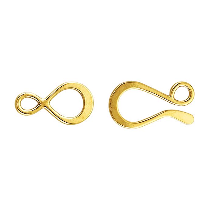 14K Vermeil Hook & Eye Clasps