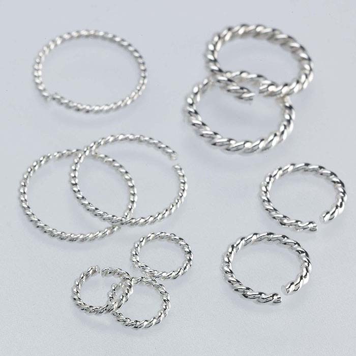 Sterling Silver Round Twist-Wire Jump Rings