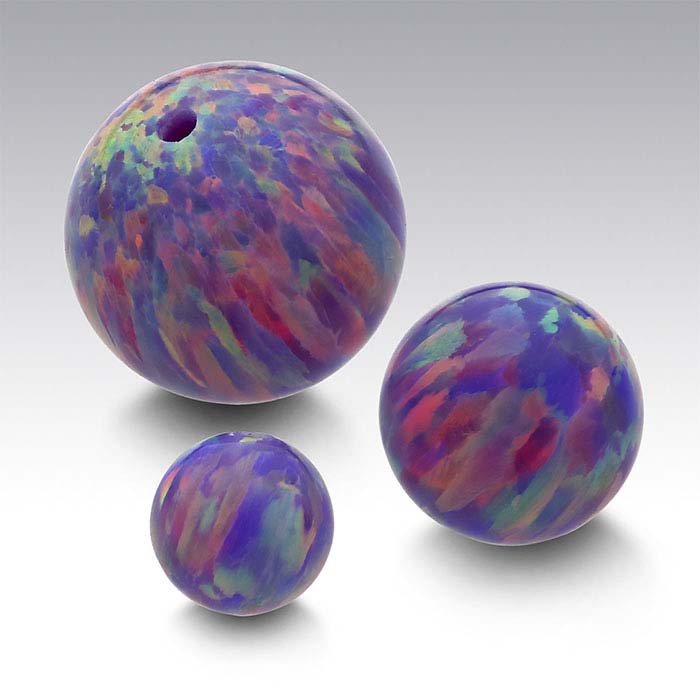 Kyocera Multi-Lavender Opal Half-Drilled Beads