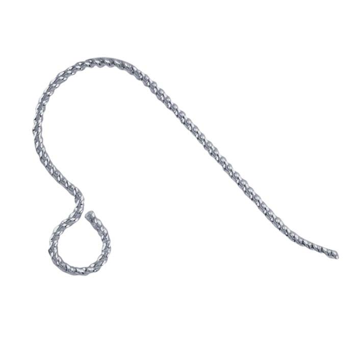 Sterling Silver SlipLess Twist Ear Wire with Loop