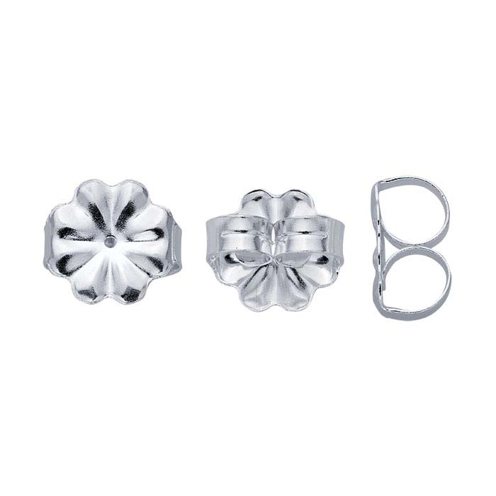 Sterling Silver Medium-Weight Friction Ear Nuts