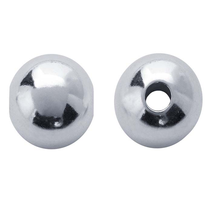 Argentium® Silver Round Seamless-Look Beads