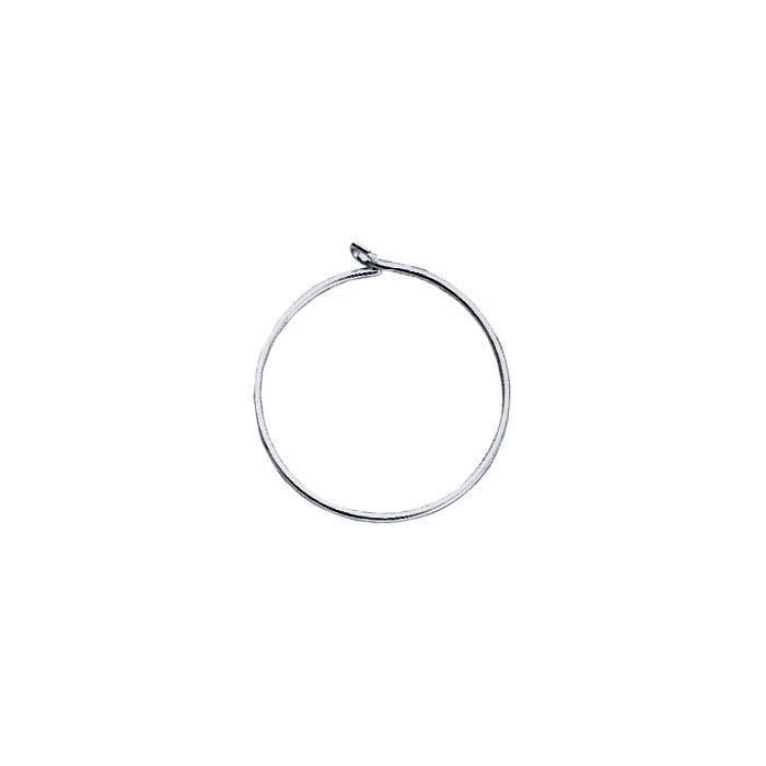 Argentium® Silver Beading Ear Hoops