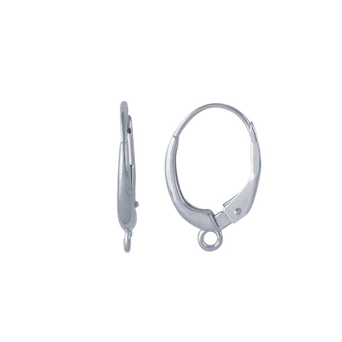 Sterling Silver Lever-Back Ear Wire with Open Ring