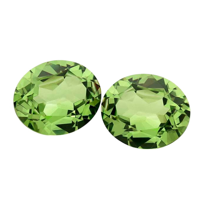 Simulated Peridot Oval Faceted Stones