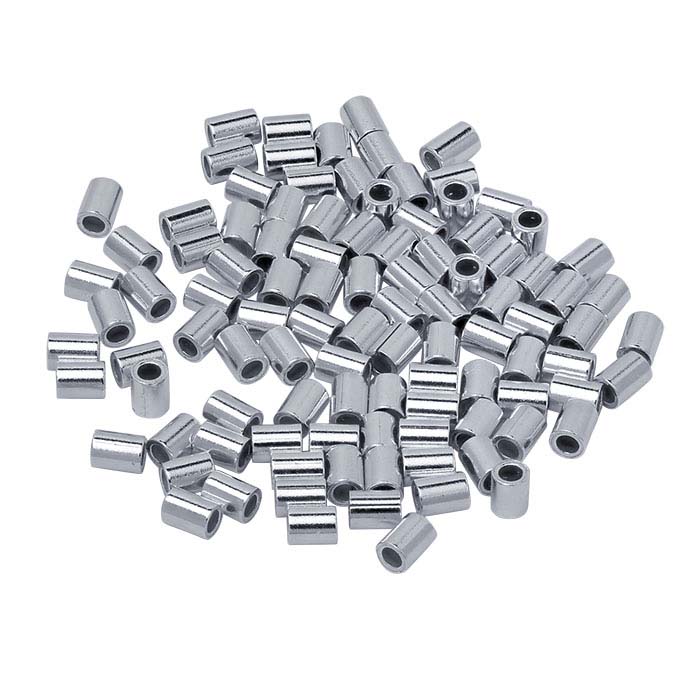 Sterling Silver 2mm Tube Crimp Bead