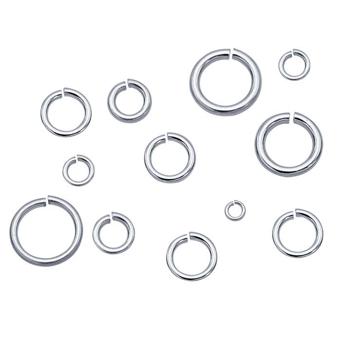10 Sterling Silver jump rings 8 mm X 1.2 mm wire soldered