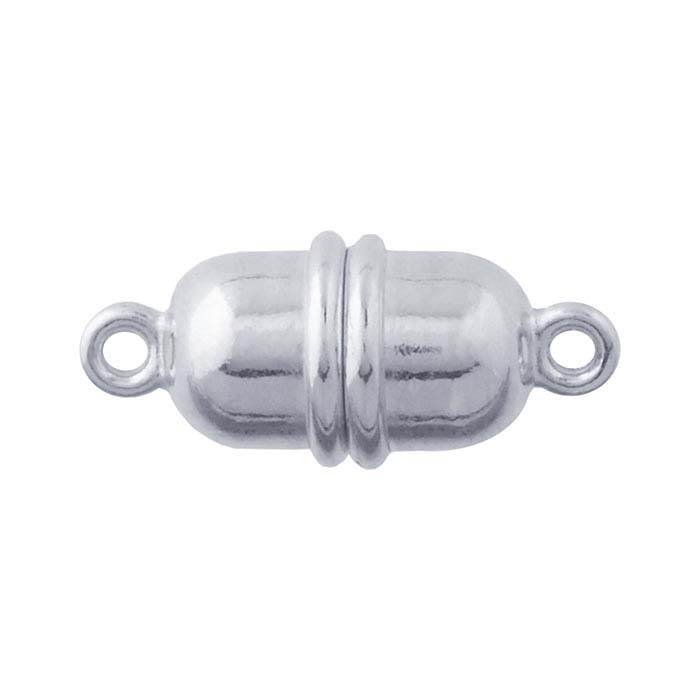 Sterling Silver Barrel Magnetic Clasp