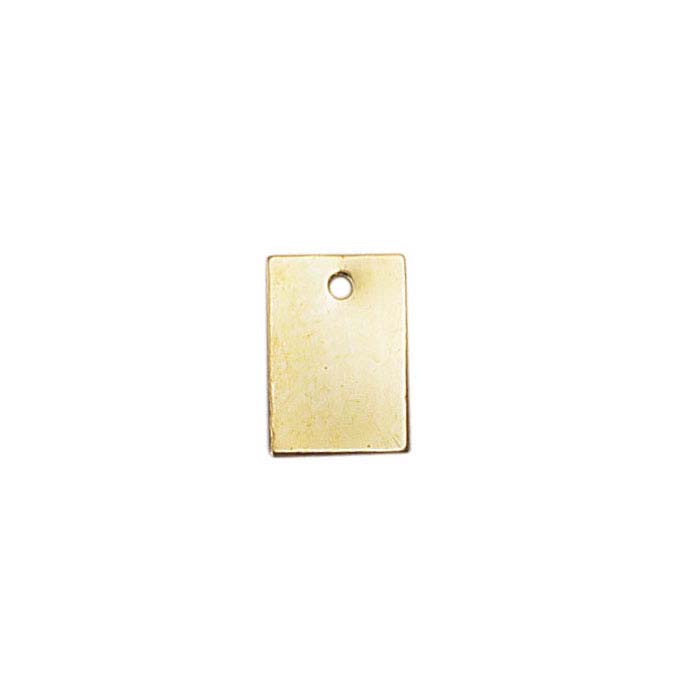 14/20 Yellow Gold-Filled 8.7 x 6mm Rectangle Tag, 26-Ga.