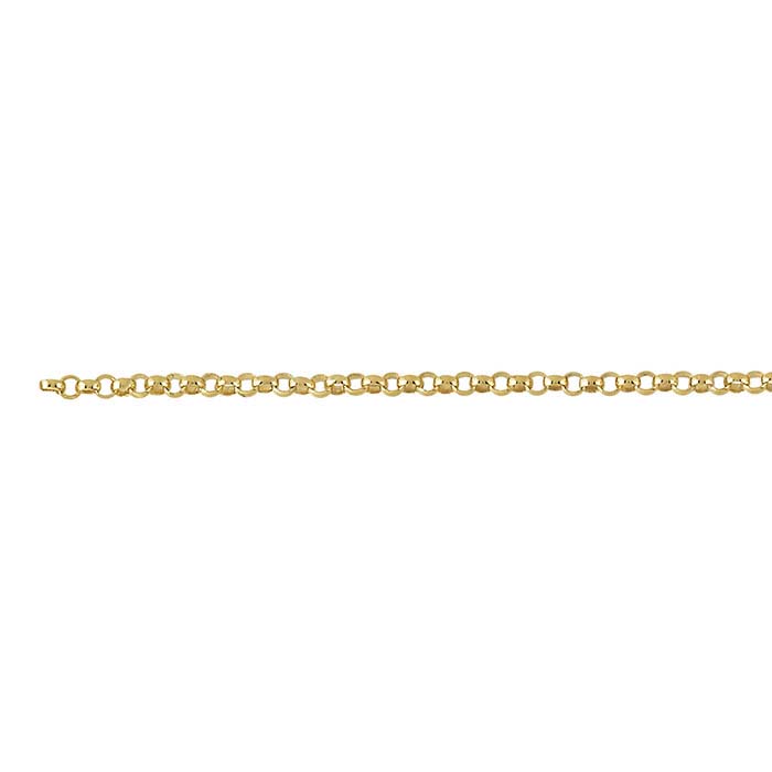 All Polished Round Rolo Chain Necklace Real Solid 14K Yellow Gold ALL SIZES