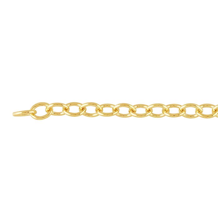 14/20 Yellow Gold-Filled 4.7mm Oval Cable Chain, By the Foot